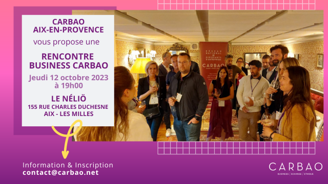 Rencontre Business Carbao, le jeudi 12 octobre 2023 à Aix-Les Milles